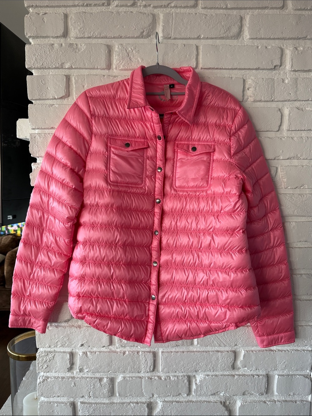 Cotes of London Pink Down Shirt Jacket Medium Excellent
